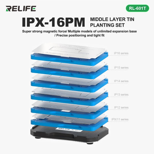 Juego de reballing de capa intermedia 31 en 1 RELIFE RL-601T