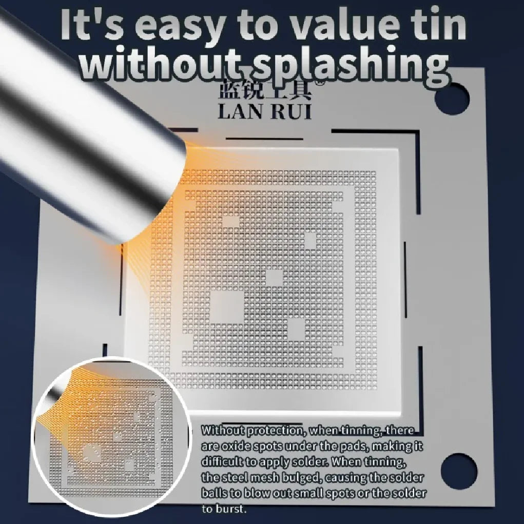 Lanrui P08 Explosion-proof Tin Gasket The Tin-Worthy Steel Mesh Does Not Bulge or Explode Easy To Value Tin Without Splashing
