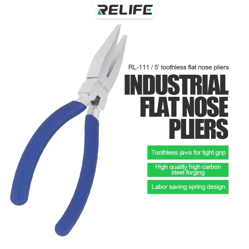 RELIFE  Industrial Flat Nose Pliers for Phone Electrical Appliance Repair RL-111 High Hardness Maintenance Cutting Tool