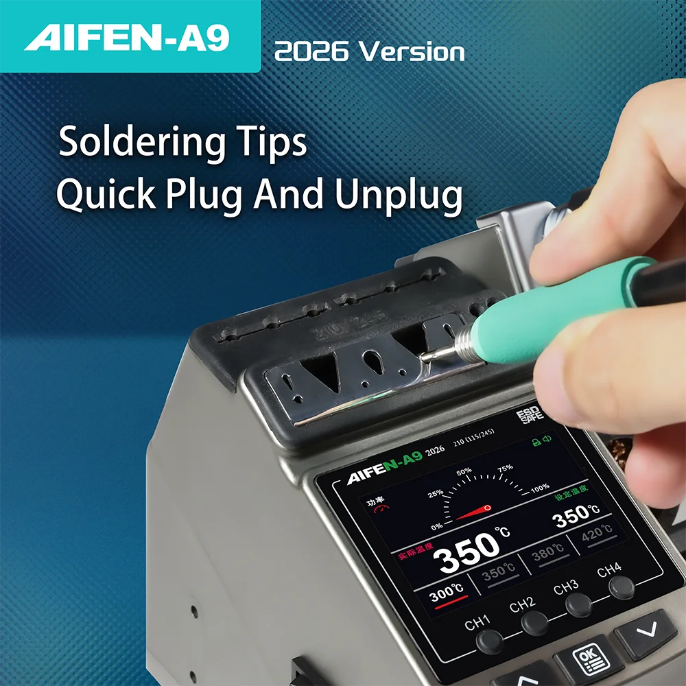 AIFEN A9-2026 Soldering Station 180W Power Compatible T210 T115 T245 Iron Handle for Phone Motherboard PCB Chip Welding Repair