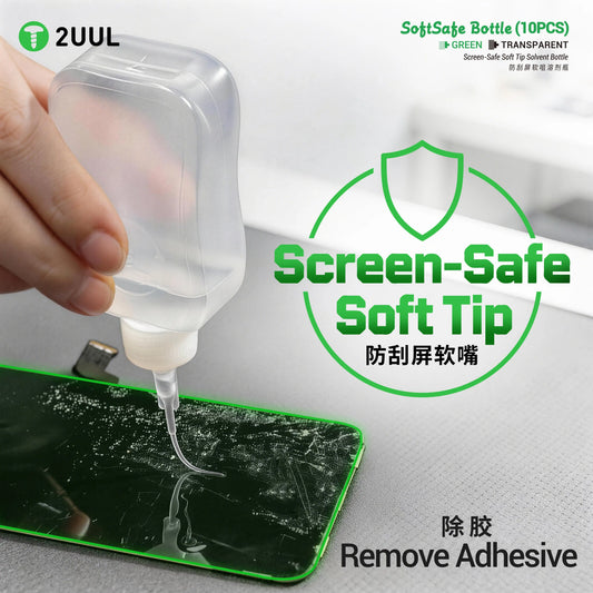 2UUL CL51/CL52 Solvent Bottle 50ml Soft Tip Liquid Dispenser for Mobile Phone Repair Cleaning Alcohol Glue Removal Tool