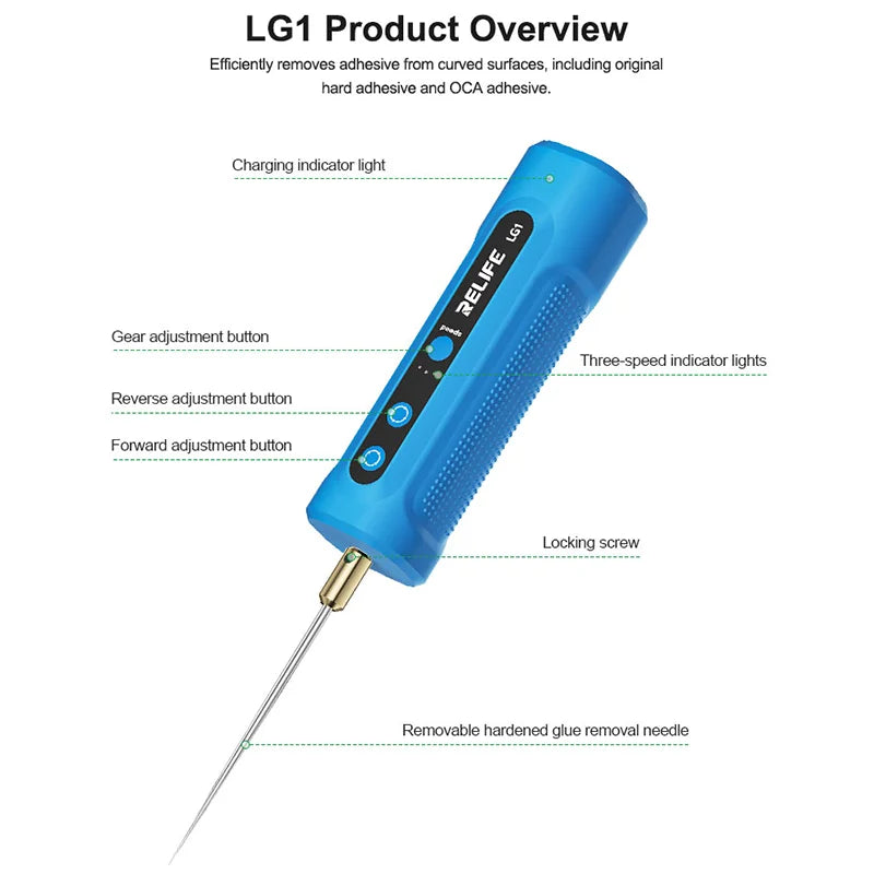 RELIFE LG1 Gear Glue Remover Intelligent Degumming Machine OCA Glue Remover Screen Remover for MobilePhone Repair Hand Tool Sets