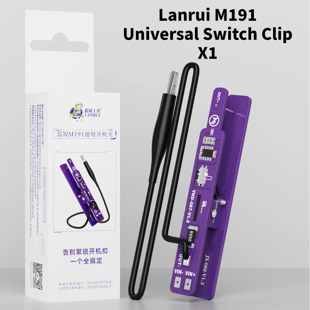 Lanrui M191 Universal Power-On Clip Current Leakage Detection Tool 2Modes for Non-Encrypted Android Phones IP SERIES Repair Tool