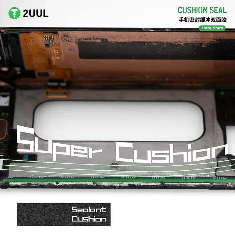 2UUL CS01 CS02 3mm/5mm Cushion Seal Tape Foam Adhesive for Mobile Phone Curved Screen LCD Frame Repair Tool