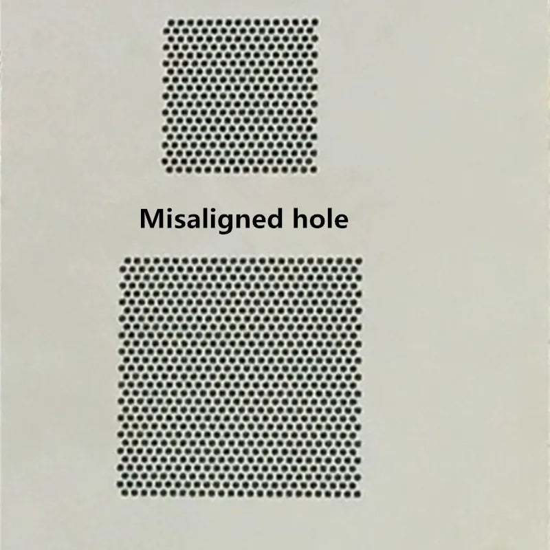 RELIFE  Universal 0.3/0.35/0.4/0.5  Parallel/45 Degree Hole BGA Stencil Multi-Purpose Solder Planting Steel Mesh Template