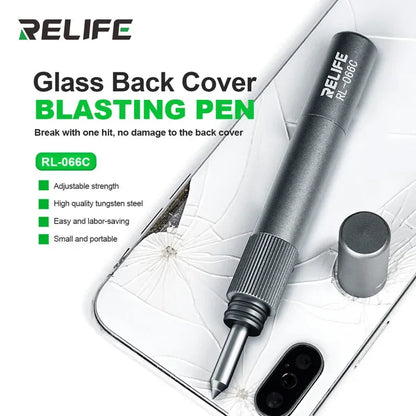 RELIFE RL-066C Rear Glass Breaking Pen for IP8-16PM/HW P/Mate Rear Shell Battery Glass Cover Breaker Blasting Repair Tool