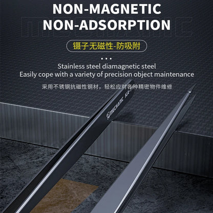 MECHANIC KA-11 Special pointed manual micrometer tweezers non-magnetic anti-adsorption precision electronic maintenance tool