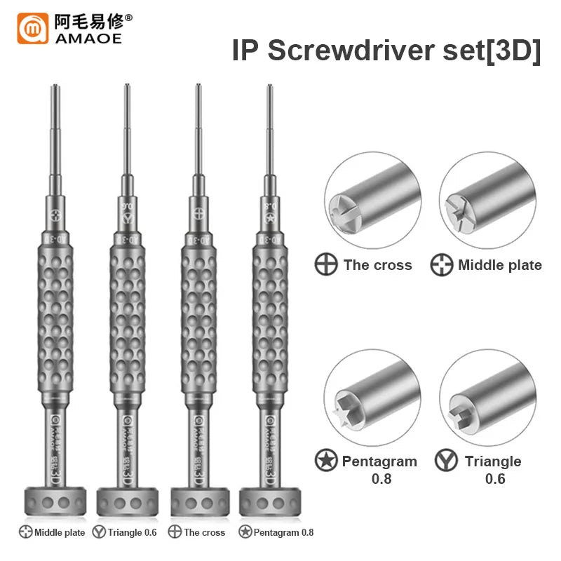 Amaoe AD-2D & AD-3D Precision Screwdriver with S2 Steel Bit for Phone Repair