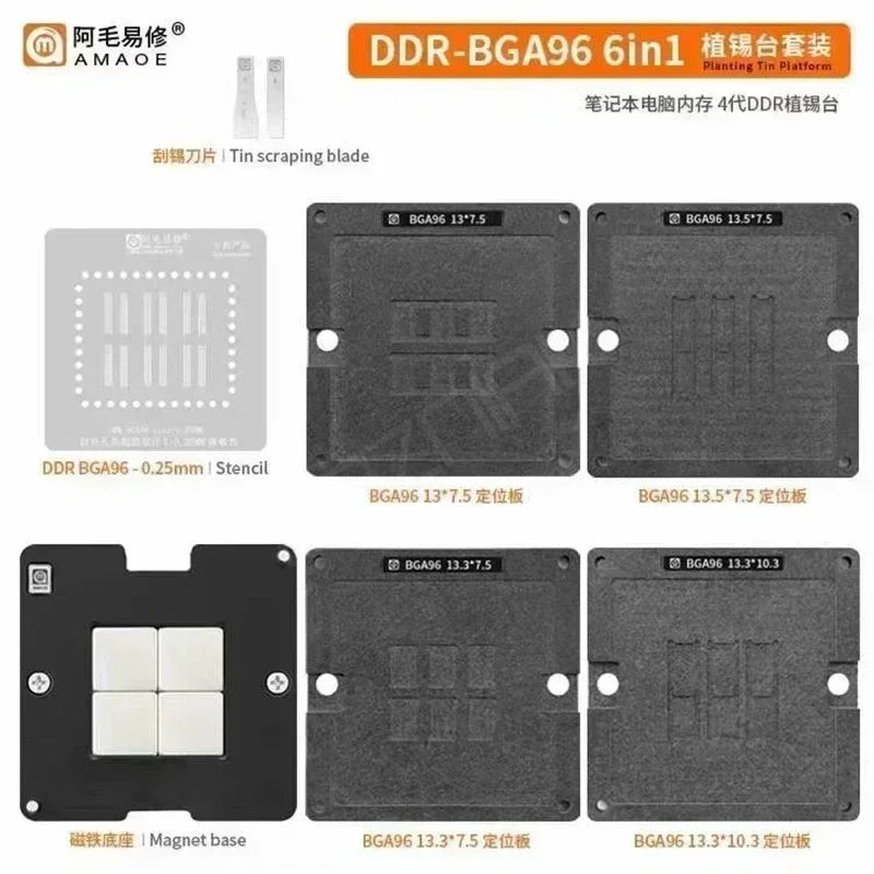 Plataforma de reballing de memoria AMAOE DDR-BGA96