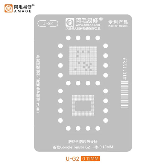 Plantillas de Reballing BGA para CPU Google Pixel Tensor AMAOE para la serie Pixel 6-9