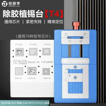 Dispositivo JTX T4 para reballing de CPU BGA y 13 plantillas