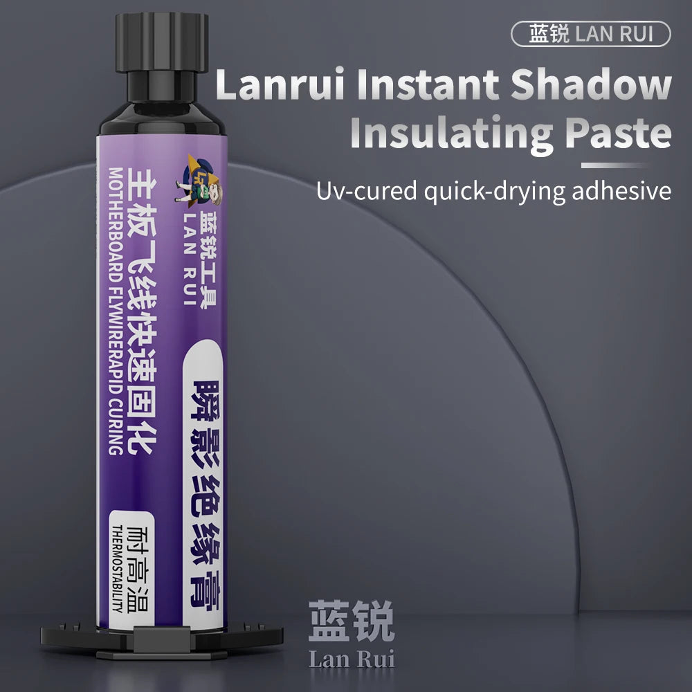 Pasta aislante para PCB de curado UV LANRUI de 10 ml