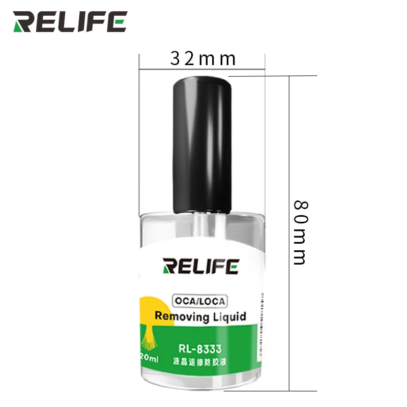 RELIFE RL-8333 20ml LCD Screen Repair Adhesive Remover Liquid for Phone Motherboard Repair Safe Non-Corrosive Glue Dissolver