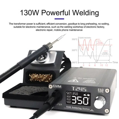 RELIFE GVM T245 Soldering Station Warming Automatic Sleep 130W Soldering Station Mobile Phone Repair Constant Temperature