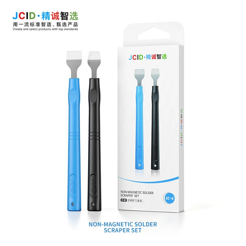 JCID SC-02 Precision Non-Magnetic Solder Scraper Tool Set for BGA Reballing & Phone Repair