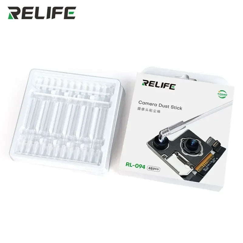 48pcs RELIFE RL-094 Camera Lens Dust Removal Stick Strong Adhesion For Phone Repair Cleaning Tool