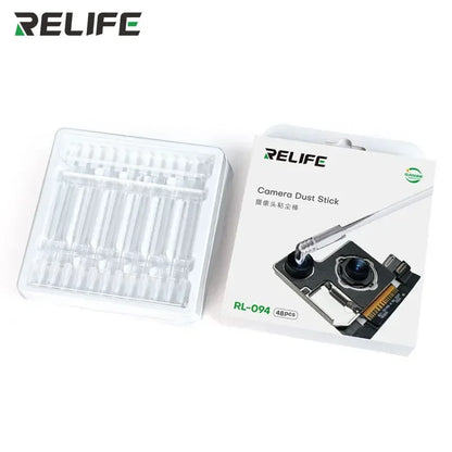 48pcs RELIFE RL-094 Camera Lens Dust Removal Stick Strong Adhesion For Phone Repair Cleaning Tool