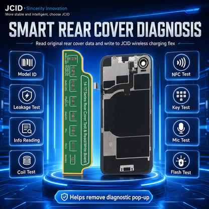 JCID 14-17 Series Rear Cover Test Read Write Board Data Repair Tool for iPhone 14 15 16 17 V1S Pro V1S Plus V1SE Flex Cable