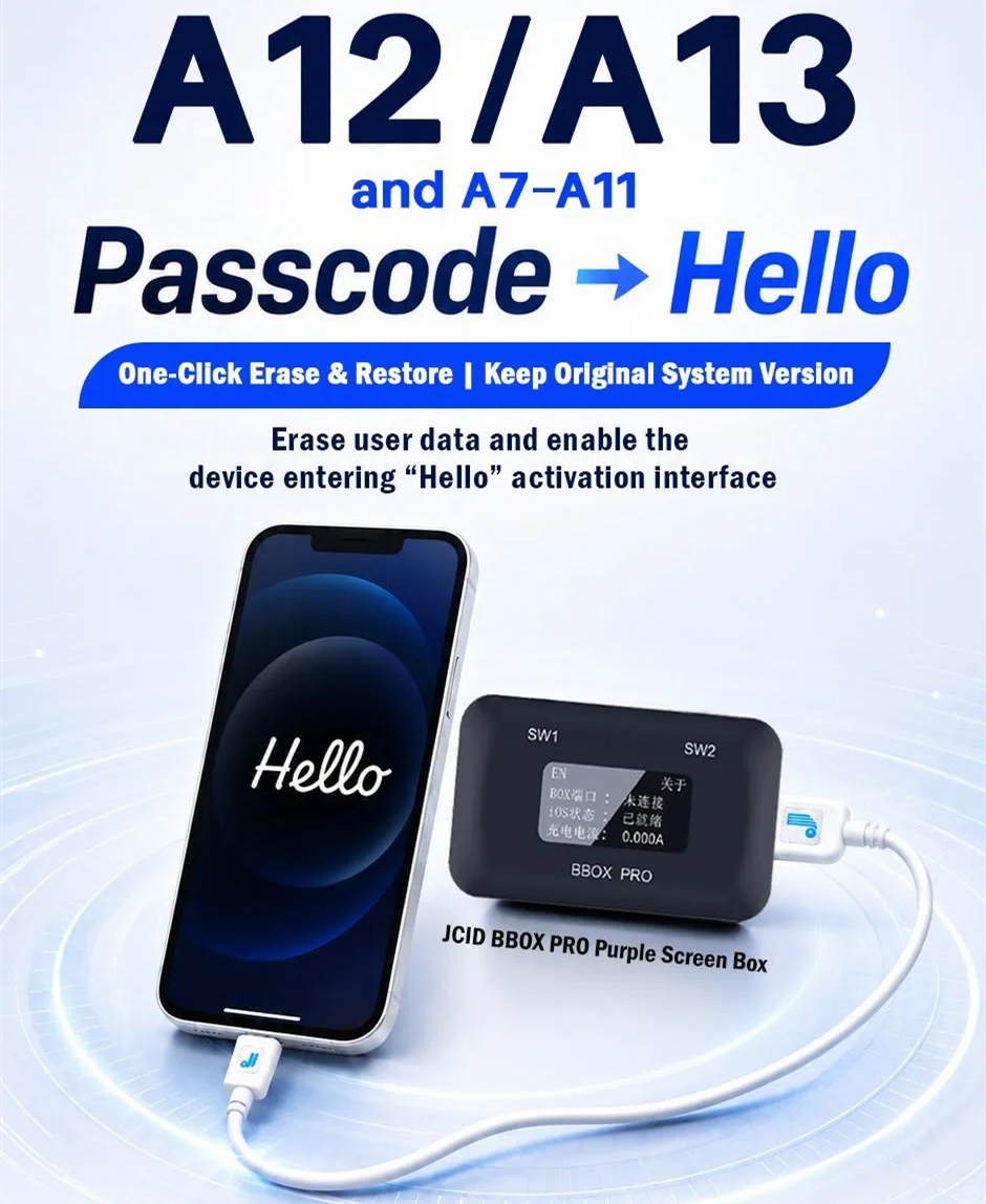 JCID BBOX PRO One-Click Erase & Restore Tool for iPhone A12-A13 (Keep Original iOS Version)