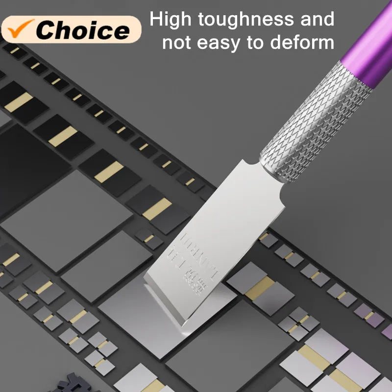 Lanrui 007 10PCS CPU Glue Removing Balde Set for Mobile Phone High Toughness Precision Cutting Knife CPU Repair Glue Shovel