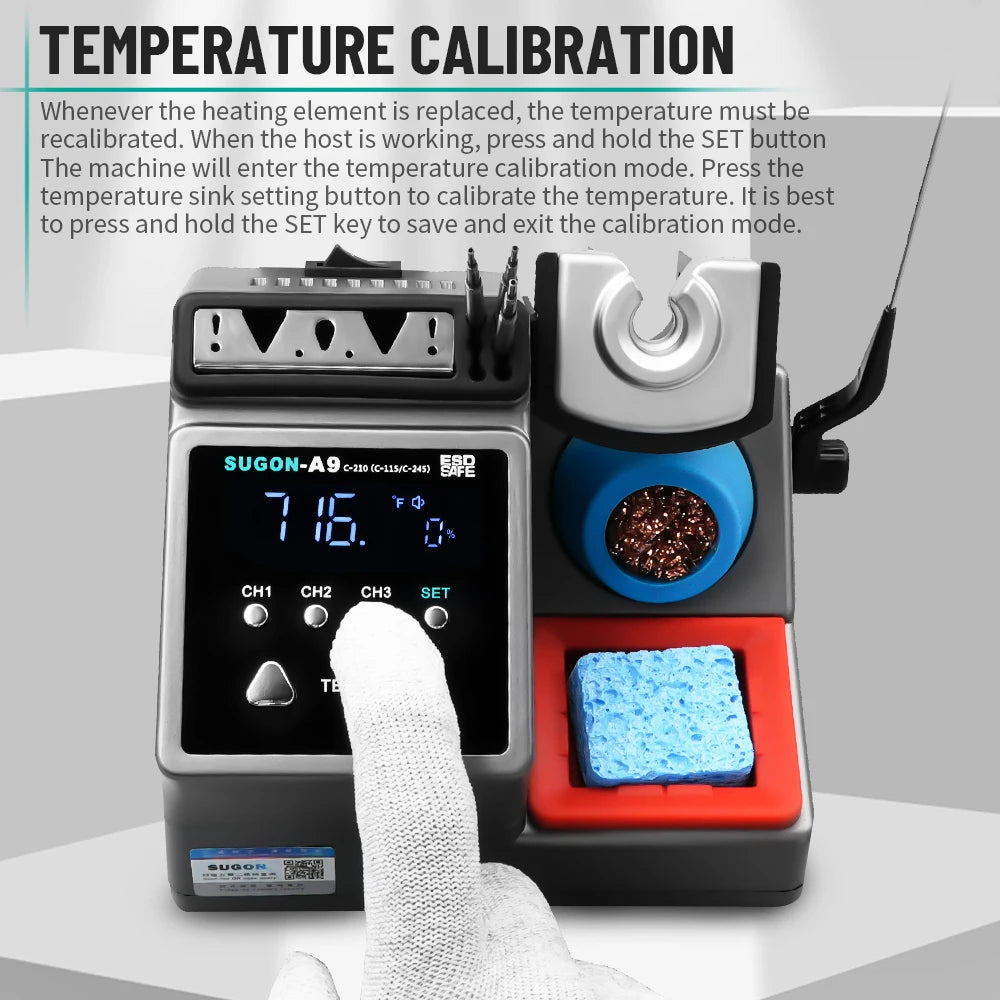 SUGON A9 Soldering Station Compatible With 210/245/115 Handle Welding Repair Station Suitable For Mobile Phone BGA PCB Repair