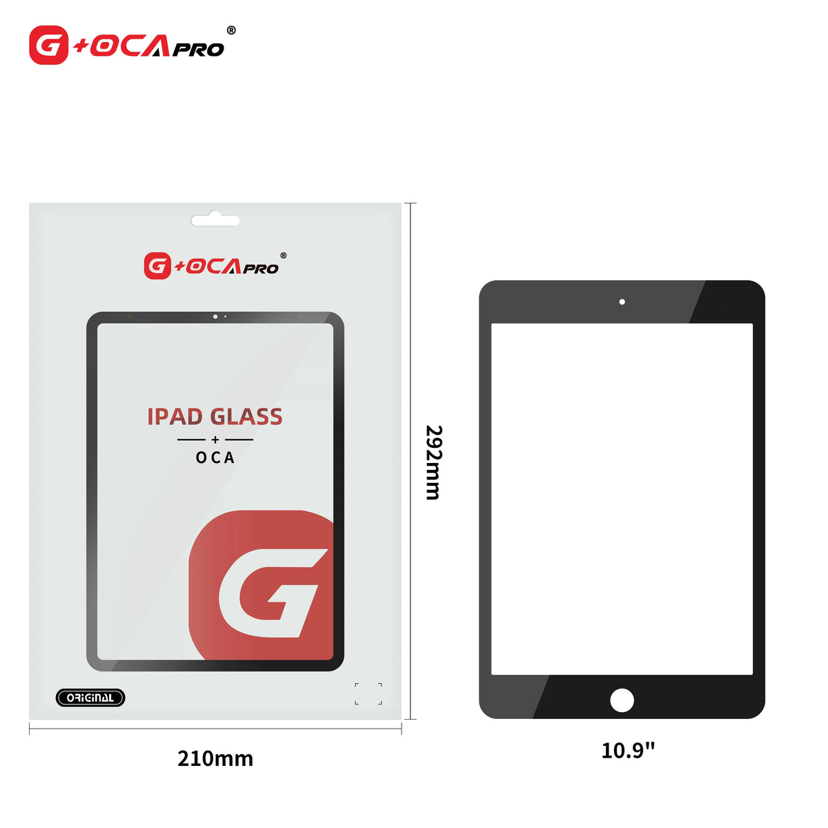5PCS Glass+OCA Touch screen digitizer front outer glass panel for Apple ipad pro 9.7/10.5/11/12.9 inch GLASS replacement parts
