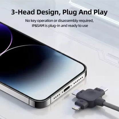 OSS W237 Data Recovery Engineering Cable One Click DFU Data One-click Restart Enter Recovery Mode 3-Head Design Phone Repair
