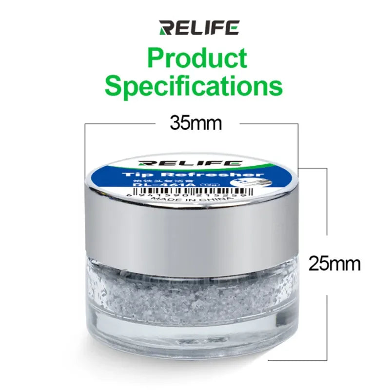 RELIFE RL-461A Soldering Tip Refresher Tool Efficient Residue Removal for Mobile Phone Electronics Repairing Soldering Tips