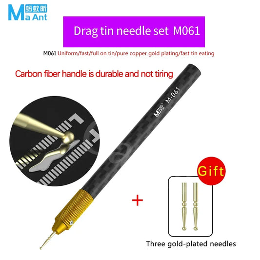 Juego de agujas MAANT M061 chapadas en oro para arrastrar soldadura