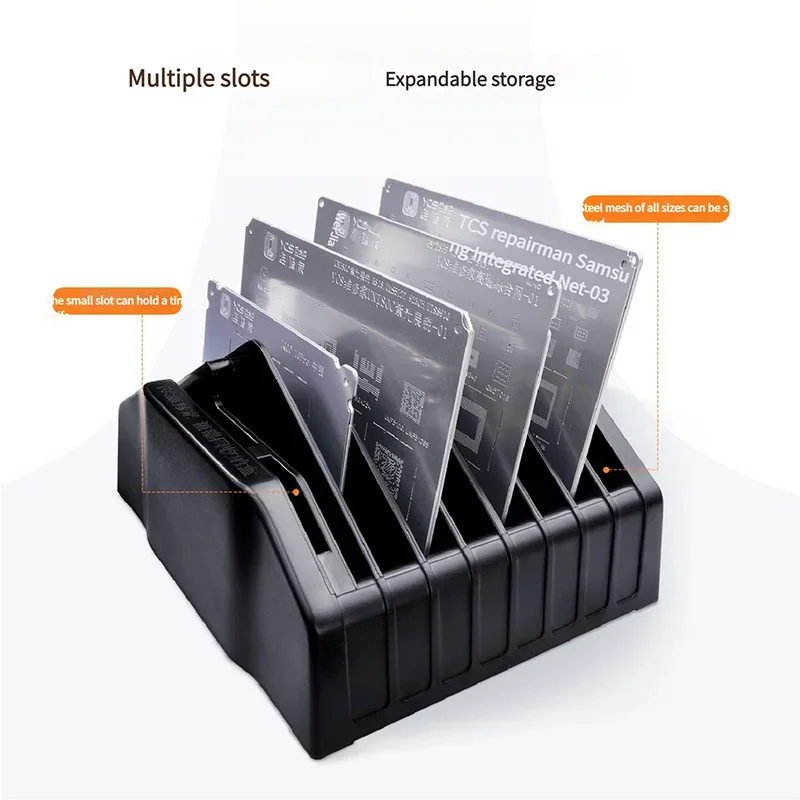 YCS YCS-W08 BGA Reballing Stencil Storage Box for Phone Motherboard Tin Planting Net Organizing Classifying Storage Box