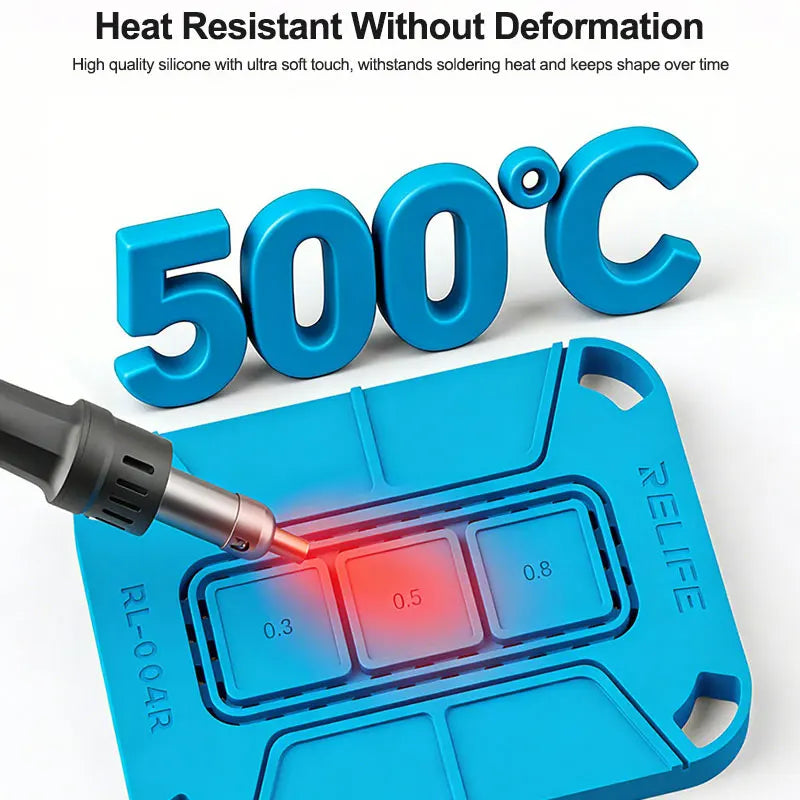 RELIFE RL-004R Curved Magnetic Soldering Pad Soft and Heat Resistant，for CPU Chips and Hard Drive ic Soldering Repair Tools