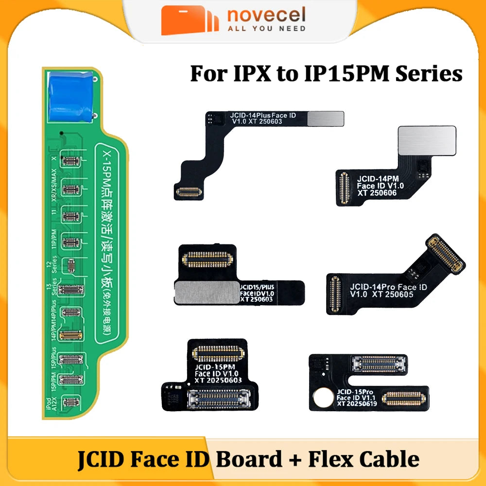 JCID Face ID Board No Need Soldering Flex Cable For iPhone 16 Pro Max 15 Plus 14 13 Mini 12 X Dot Matrix Detection Module Repair