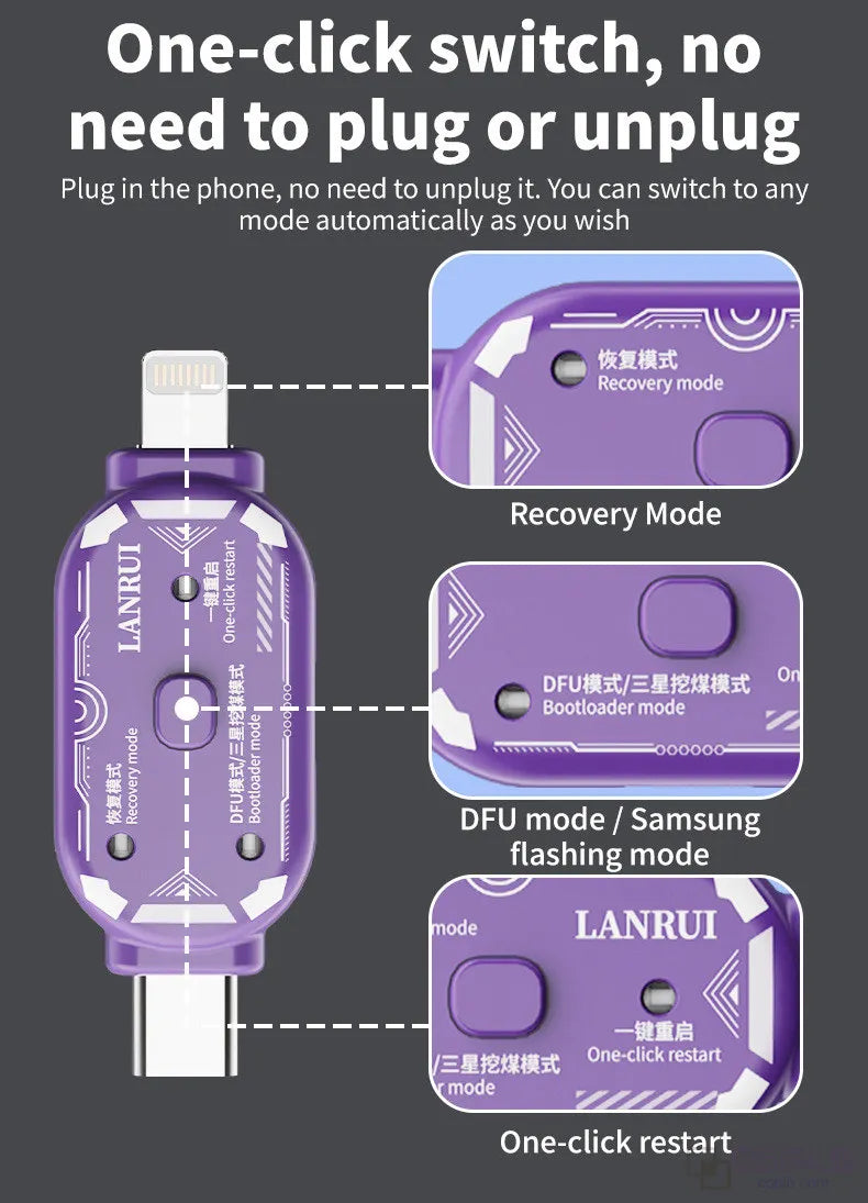 Lanrui V587 Engineering Box One-Click Operation for iPhone SAM Custom ROM Mode System Repair Diagnostic Maintenance Restore Tool