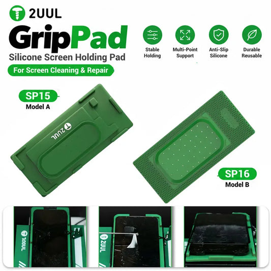 2UUL GripPad A B Almohadilla de silicona para sujetar la pantalla Alfombrilla fija antideslizante Protector de pantalla para reparación y limpieza de pantallas de teléfono móvil
