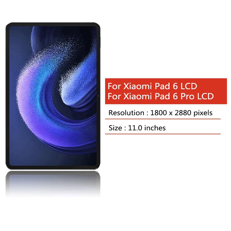 11" New For Xiaomi Pad 6 LCD Display Touch Screen Digitizer Assembly For Mi Pad6 Pro 6Pro LCD Replacement