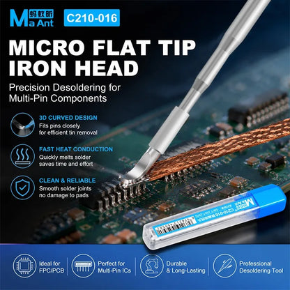 MaAnt C210-016 Curved Soldering Iron Tip