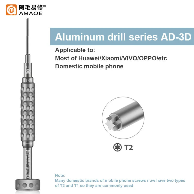 Amaoe AD-2D & AD-3D Precision Screwdriver with S2 Steel Bit for Phone Repair