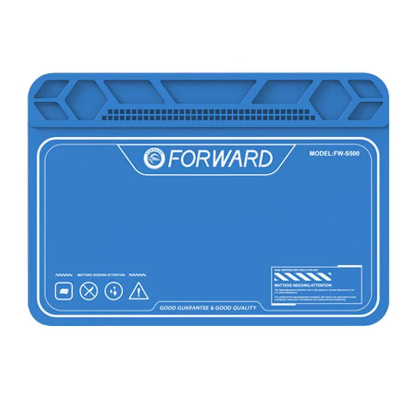 Forward FW-S500 Mobile Phone Repair Heat-Insulating Silicone Work Mat with Screw Organizer Multifunctional Repair Maintenance P