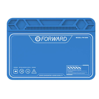 Forward FW-S500 Mobile Phone Repair Heat-Insulating Silicone Work Mat with Screw Organizer Multifunctional Repair Maintenance P