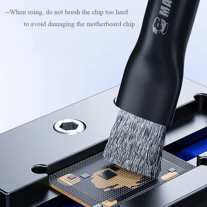 MECHANIC Steel/Fur Cleaning Brush for Smartphone Tablet PC Motherboard Chip Glue Removal Clean Dust Phone Repair Tools