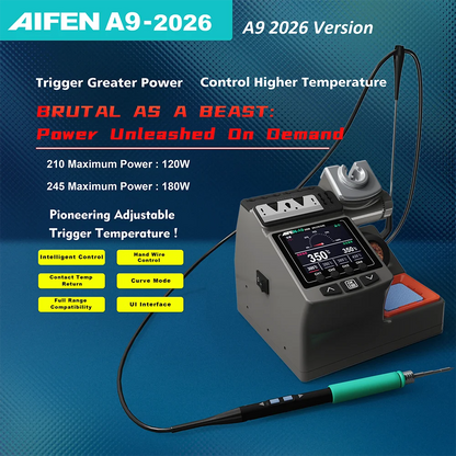 AIFEN A9-2026 Soldering Station 180W Power Compatible T210 T115 T245 Iron Handle for Phone Motherboard PCB Chip Welding Repair