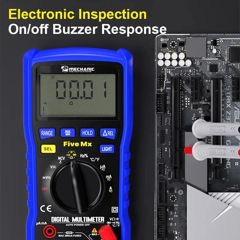 MECHANIC Five MX Four-Bit Semi Digital Multimeter for Mobile Phone Repair High Precision Temperature Detection Multimeter