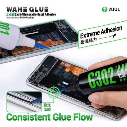 2UUL G301/G302 Removable Bezel Adhesive Easy-to-repair Adhesive Leaves no Residue for Mobile Phone Bezel Bracket Glue Bonding