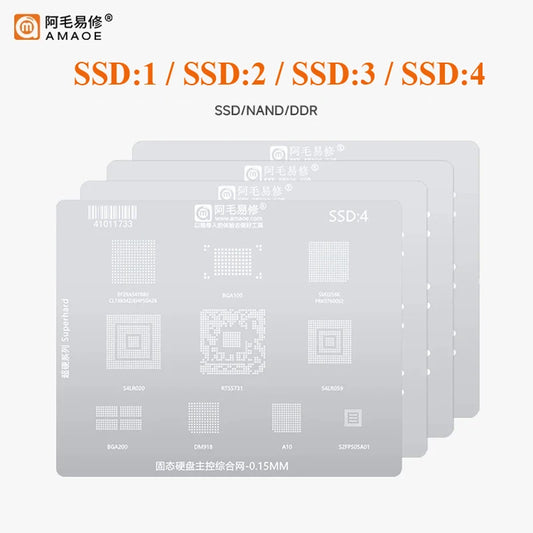 Plantilla de reballing BGA para memoria flash AMAOE SSD1-SSD4