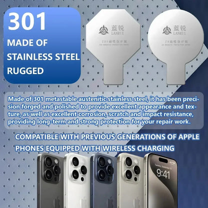 Lanrui z9 Universal Rear Glass Magnetic Protection Plate IPhone 11-16 Series Protection For Wireless Charging Magnets