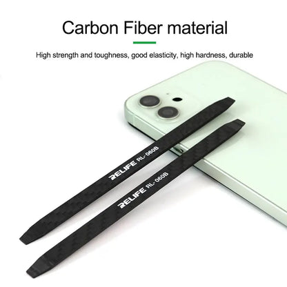 RELIFE RL-060B Carbon Fiber Disassembly Crowbar for Mobile Phone Laptop Maintenance  Non-magnetic LCD Screen Dismantling Tool
