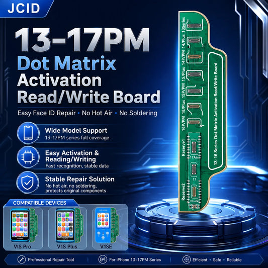 NEW JCID 13-17PM Dot Matrix Activation Read Write Board for iPhone Face ID Repair No Soldering Hot Air V1S Pro V1S Plus V1SE