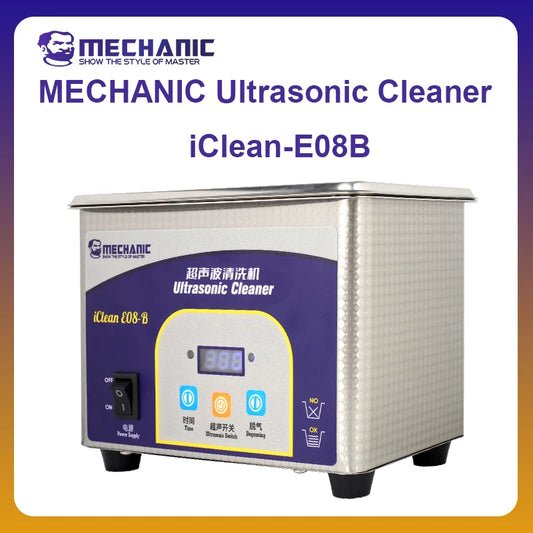 MECHANIC IClean-E08B Limpiador ultrasónico para herramientas de reparación de teléfonos