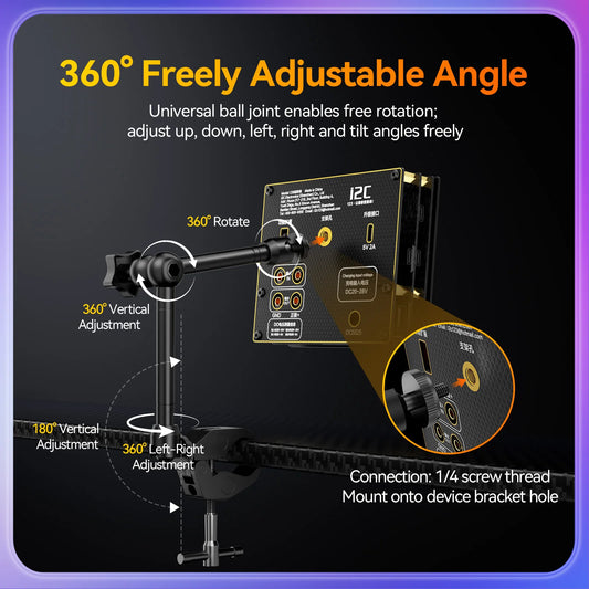 I2C Magic Arm 360-Degree Multimeter Bracket for C09