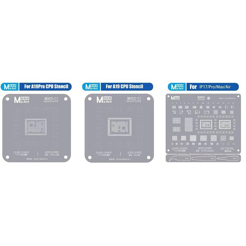 MAANT A19/A19 Pro and iPhone 17 Reballing Stencils | 2UTOOL